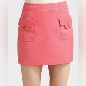 Tory Burch Lipstick Pink Peter size 8 short skirt.